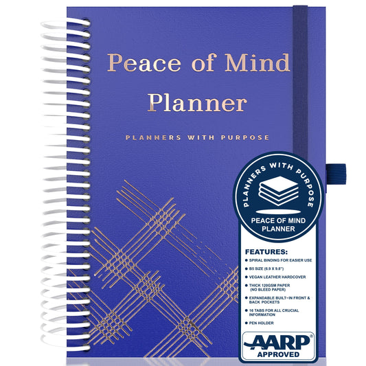 Planners with Purpose End of Life Planner - Guided Final Arrangements When I'm Gone Workbook Organizer Notebook for Beneficiary Info, Will Preparation, Last Wishes, Funeral Planning - Peace of Mind B5