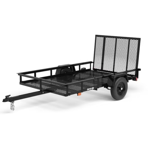 Carry-On Trailer 5-ft x 10-ft Steel Mesh Utility Trailer with Ramp Gate (1600-lb Capacity)