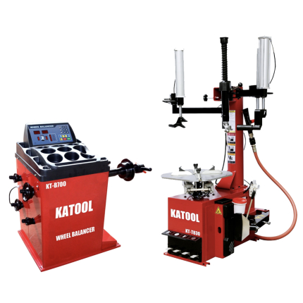 Katool T830-B700 - KT-T830 Swing Arm Tire Changer with Double Assist Arms & KT-B700 Wheel Balancer Combo