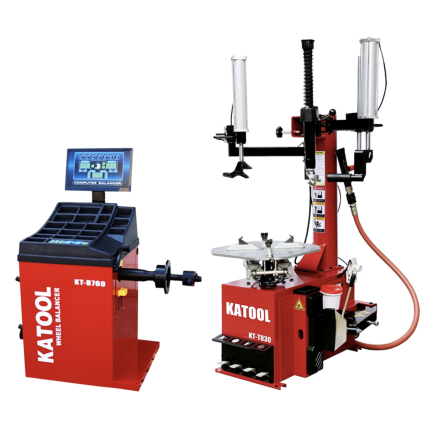 Katool T830-B760 - KT-T830 Swing Arm Tire Changer with Double Assist Arms & KT-B760 Wheel Balancer Combo